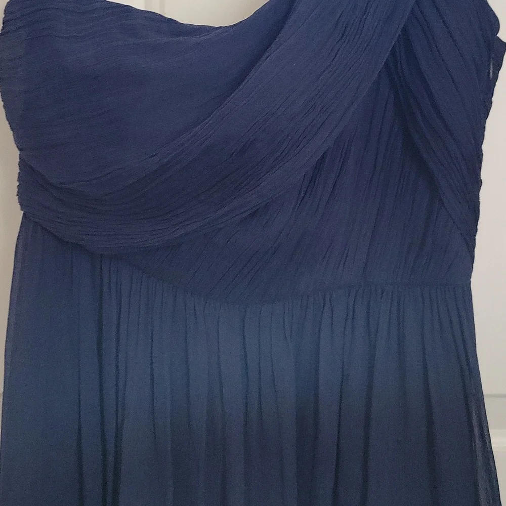 J. Crew silk pleated one shoulder mini dress‎ size 2